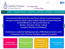 Tablet Screenshot of catholiccharities-cc.org